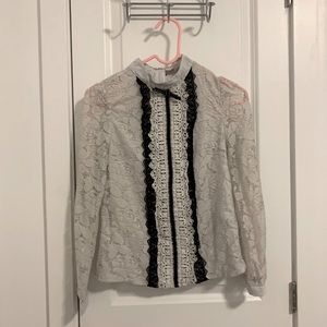 Lolita cute Vintage Bow Shirt